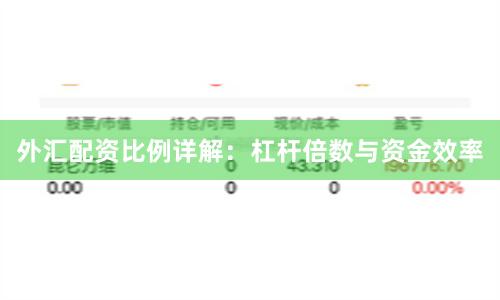 外汇配资比例详解：杠杆倍数与资金效率